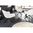 PAPILLON design forgatható bouclé szék - fehér