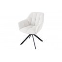 PAPILLON design forgatható bouclé szék - fehér