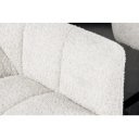 PAPILLON design forgatható bouclé szék - fehér