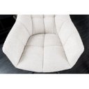 PAPILLON design forgatható bouclé szék - fehér