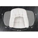 PAPILLON design forgatható bouclé szék - fehér