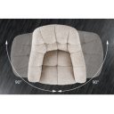 PAPILLON design forgatható bouclé szék - beige