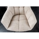 PAPILLON design forgatható bouclé szék - beige