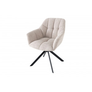 PAPILLON design forgatható bouclé szék - beige