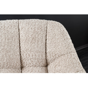PAPILLON design forgatható bouclé szék - beige