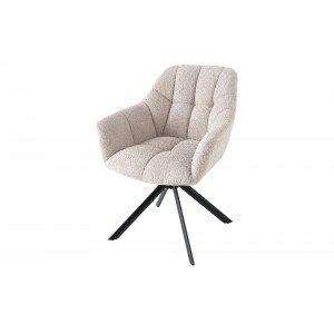 PAPILLON design forgatható bouclé szék - beige