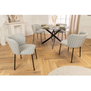 LYON modern bouclé szék - kék