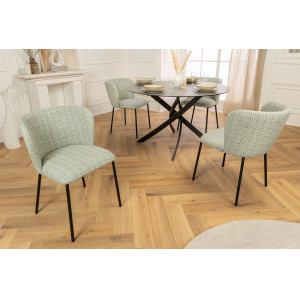 LYON modern bouclé szék - zöld