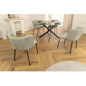 LYON modern kordbársony szék - zöld