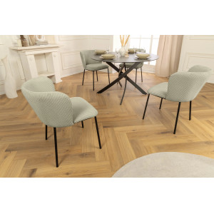 LYON modern kordbársony szék - zöld
