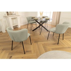 LYON modern kordbársony szék - zöld