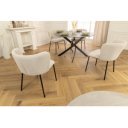 LYON modern kordbársony szék - beige