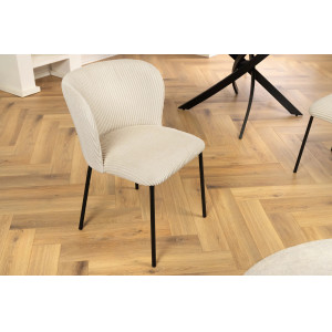 LYON modern kordbársony szék - beige