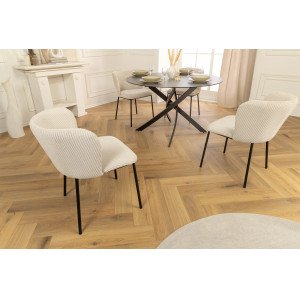 LYON modern kordbársony szék - beige