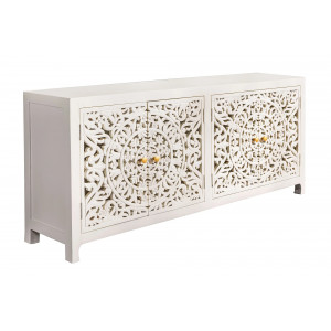 MARRAKESH-II design mangófa komód- 170cm - fehér