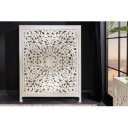 MARRAKESH-II design mangófa szekrény - 140cm - fehér