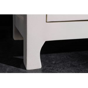 MARRAKESH-II design mangófa szekrény - 140cm - fehér