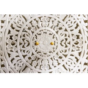 MARRAKESH-II design mangófa szekrény - 140cm - fehér