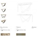 ISONA prémium kerámia konzolasztal - 150cm