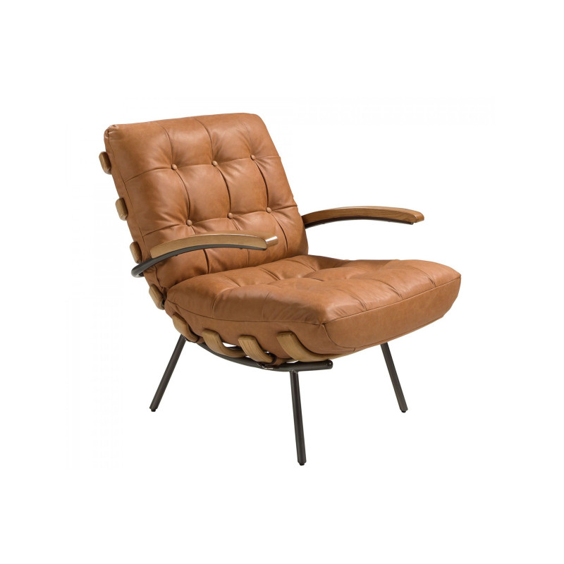 MALETA prémium bőr fotel - barna