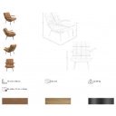 MALETA prémium bőr fotel - barna