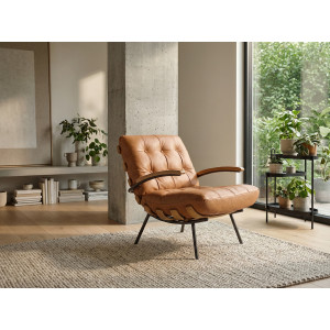 MALETA prémium bőr fotel - barna