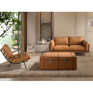 MALETA prémium bőr fotel - barna