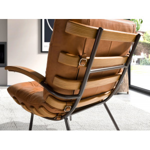 MALETA prémium bőr fotel - barna