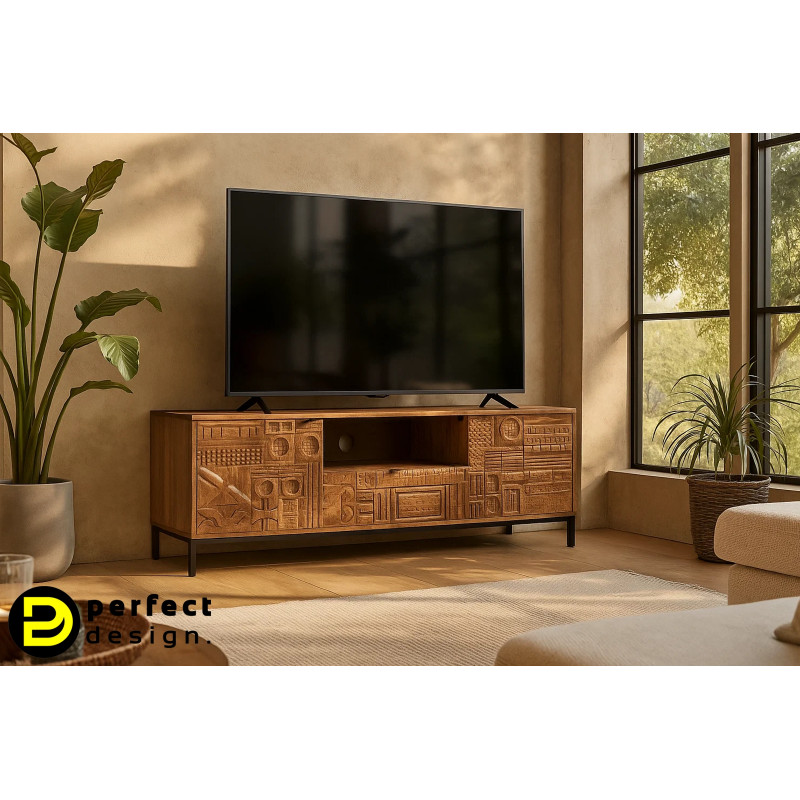 KINDIA design mangófa TV-szekrény - 140cm
