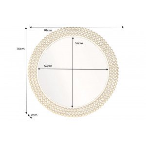 PEARL design tükör - 76cm - arany