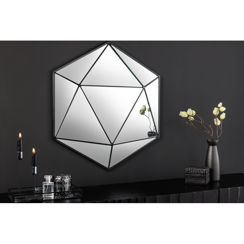 DIAMOND modern tükör - 60cm - fekete