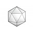 DIAMOND modern tükör - 60cm - fekete