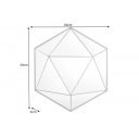 DIAMOND modern tükör - 60cm - fekete