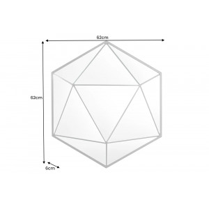 DIAMOND modern tükör - 60cm - fekete