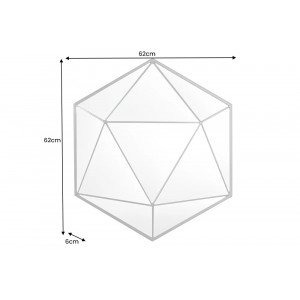 DIAMOND modern tükör - 60cm - fekete