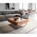 KIANO prémium akác dohányzóasztal - 90cm