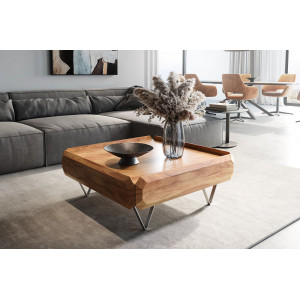 KIANO prémium akác dohányzóasztal - 90cm bútor