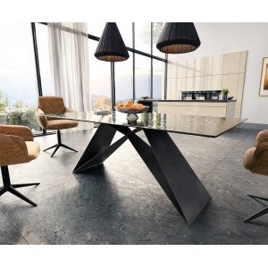 GIORDANO prémium üveg  étkezőasztal - 200cm