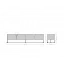 VITALI prémium akác TV-szekrény 200cm