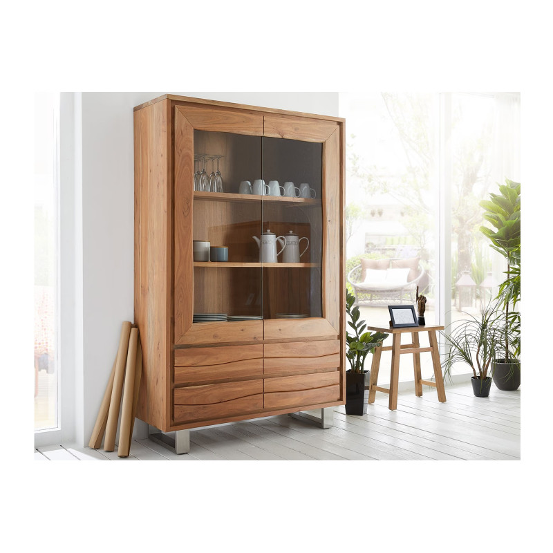 OLIVA modern akác vitrin - 120cm