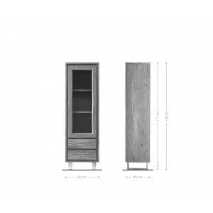 OLIVA modern akác vitrin - 60cm