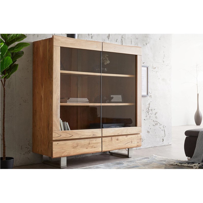 VINCI modern akác vitrin - 140cm