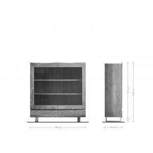 VINCI modern akác vitrin - 140cm