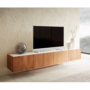 SECARA prémium akác fali TV-szekrény - 200/220cm