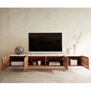 SECARA prémium akác fali TV-szekrény - 200/220cm