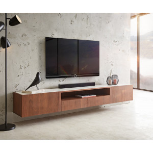 SILVA-II prémium akác fali TV-szekrény -220cm