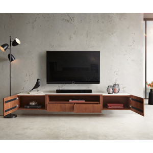 SILVA-II prémium akác fali TV-szekrény -220cm