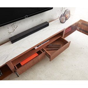 SILVA-II prémium akác fali TV-szekrény -220cm