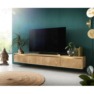 CIRCULO prémium mangófa fali TV-szekrény - 175/220cm