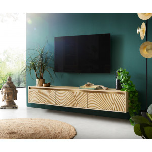 CIRCULO prémium mangófa fali TV-szekrény - 175/220cm